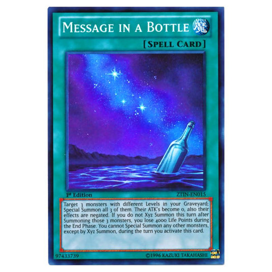 Yu-Gi-Oh! - Zexal Collection Tin - Message in a Bottle (Super Rare) ZTIN-EN015