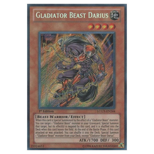 Yu-Gi-Oh! - Legendary Collection 2 - The Duel Academy Years Mega Pack - Gladiator Beast Darius (Secret Rare) LCGX-EN244