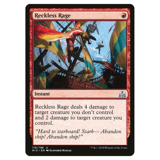 Magic The Gathering - Rivals Of Ixalan - Reckless Rage - 110/196 (Foil)