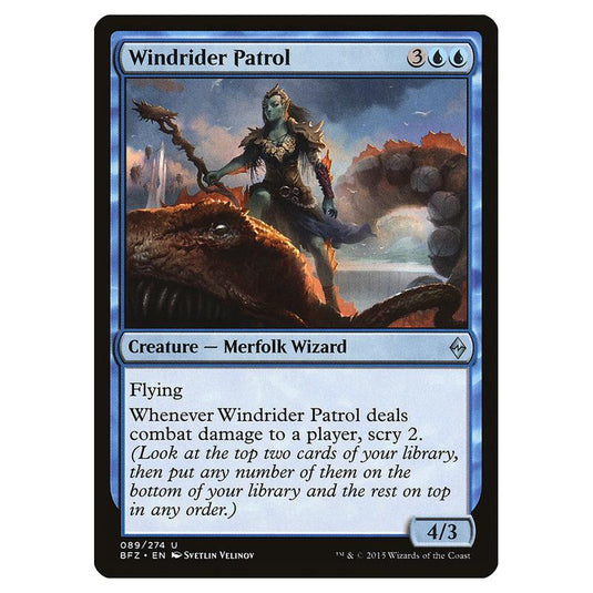 Magic The Gathering - Battle For Zendikar - Windrider Patrol - 89/274 (Foil)