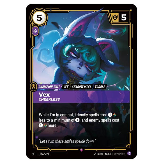 Riftbound: League of Legends TCG - Spiritforged - Vex - Cheerless - 146/221