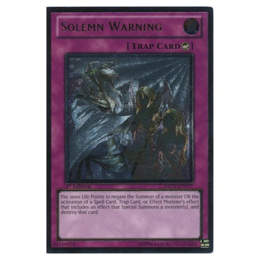 Yu-Gi-Oh! - Duelist Revolution - Solemn Warning (Ultimate Rare) DREV-EN077