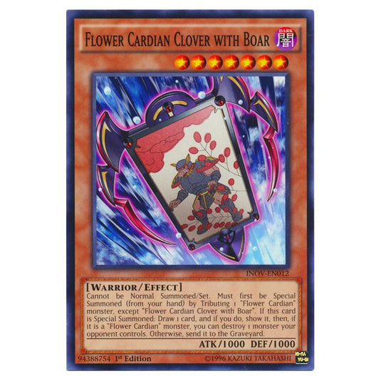 Yu-Gi-Oh! - Invasion - Vengeance - Flower Cardian Clover with Boar (Common) INOV-EN012