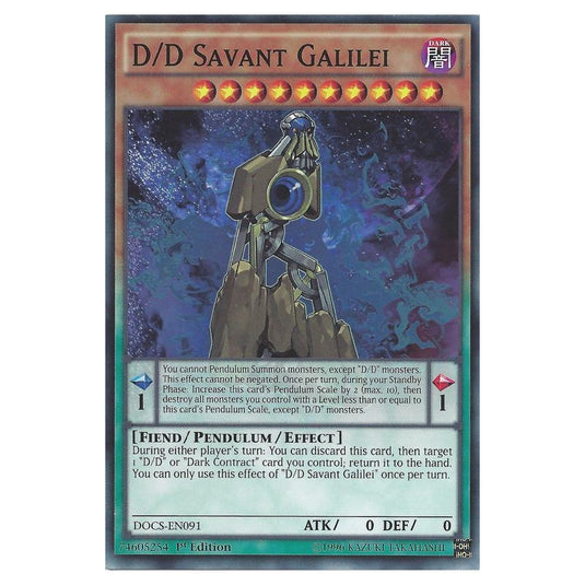 Yu-Gi-Oh! - Dimension of Chaos - D/D Savant Galilei (Common) DOCS-EN091