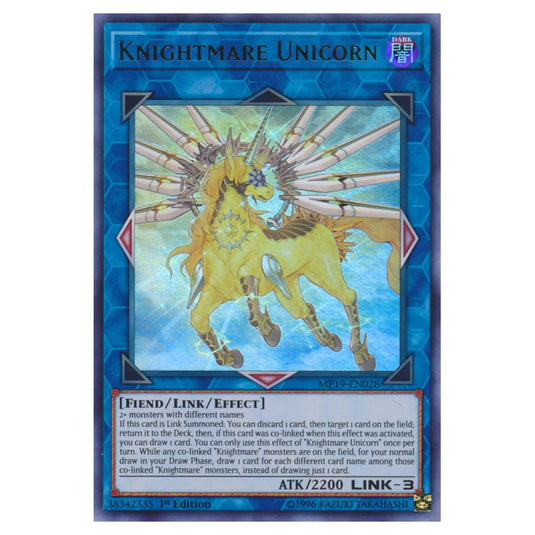 Yu-Gi-Oh! - 2019 Gold Sarcophagus Tin Mega Pack - Knightmare Unicorn (Ultra Rare) MP19-EN028