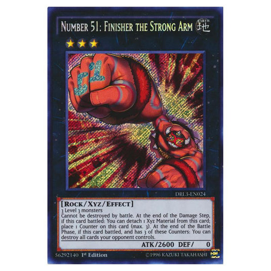 Yu-Gi-Oh! - Dragons of Legend - Unleashed - Number 51: Finisher the Strong Arm (Secret Rare) DRL3-EN024