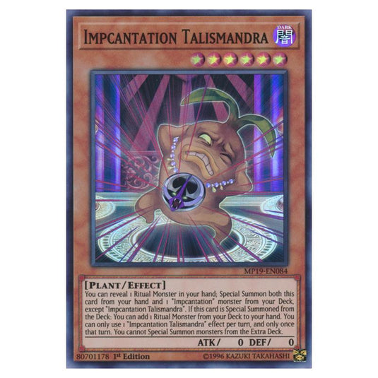 Yu-Gi-Oh! - 2019 Gold Sarcophagus Tin Mega Pack - Impcantation Talismandra (Super Rare) MP19-EN084