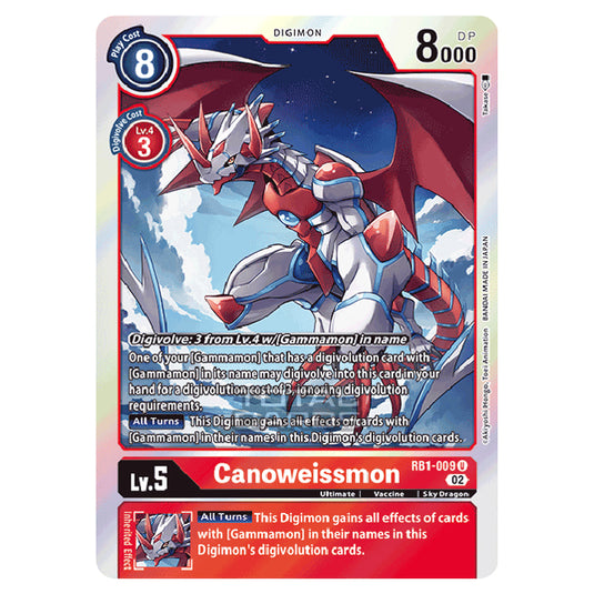 Digimon Card Game - RB-01: Resurgence Booster - Canoweissmon - (Uncommon) - RB1-009