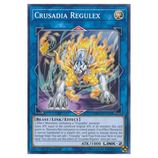 Yu-Gi-Oh! - 2019 Gold Sarcophagus Tin Mega Pack - Crusadia Regulex (Common) MP19-EN106