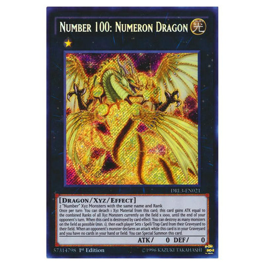 Yu-Gi-Oh! - Dragons of Legend - Unleashed - Number 100: Numeron Dragon (Secret Rare) DRL3-EN021