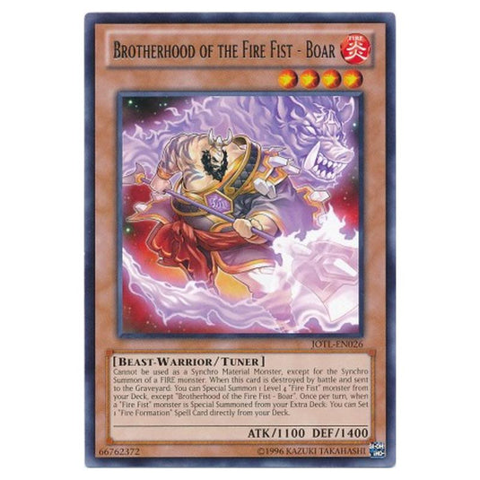 Yu-Gi-Oh! - Judgment of the Light - Brotherhood of the Fire Fist - Boar (Rare) JOTL-EN026