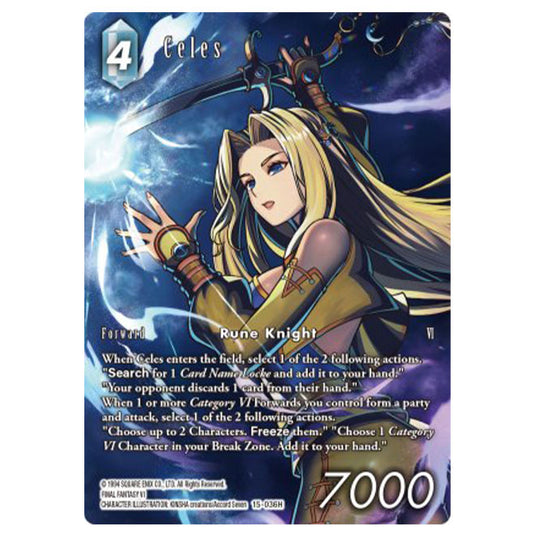 Final Fantasy - Opus 15 - Crystal Dominion - Celes - Full Art Foil - (15-036H)