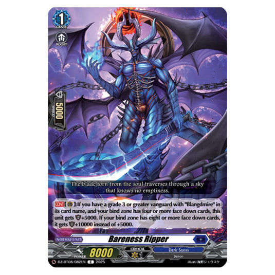 Bareness Ripper DZ-BT08/082EN card from the Cardfight!! Vanguard set Knights 0f Rebirth