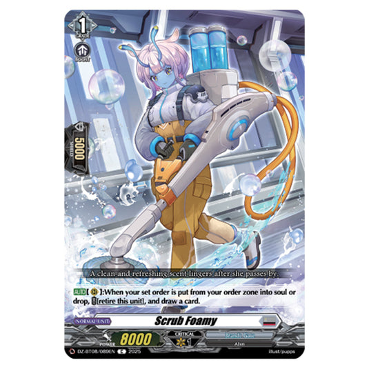 Scrub Foamy DZ-BT08/089EN card from the Cardfight!! Vanguard set Knights 0f Rebirth