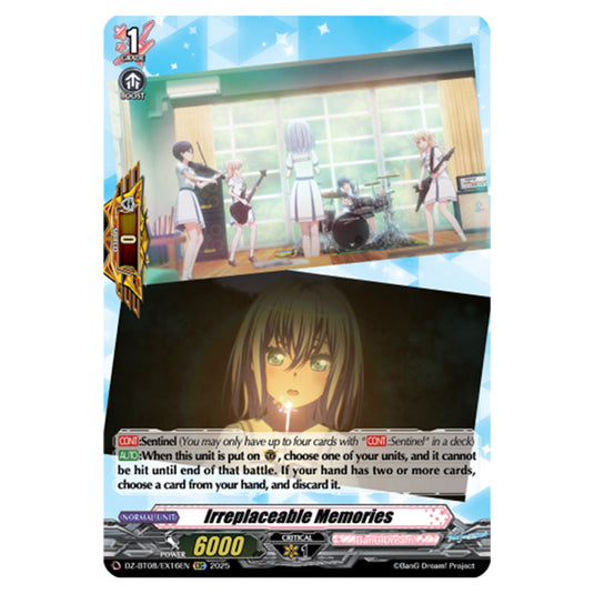 Irreplaceable Memories DZ-BT08/EX16EN card from the Cardfight!! Vanguard set Knights 0f Rebirth