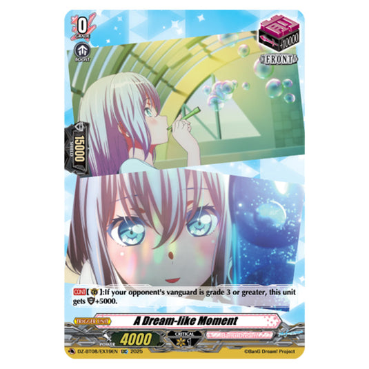 A Dream-like Moment DZ-BT08/EX19EN card from the Cardfight!! Vanguard set Knights 0f Rebirth