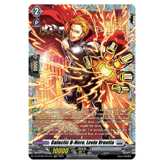 Galatic B Hero, Levin Vrontia DZ-BT08/FR17EN card from the Cardfight!! Vanguard set Knights 0f Rebirth