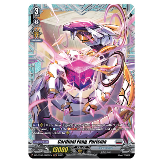 Cardinal Fang, Purisma DZ-BT08/FR21EN card from the Cardfight!! Vanguard set Knights 0f Rebirth