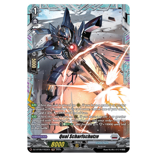 Qual Scharfschutze DZ-BT08/FR22EN card from the Cardfight!! Vanguard set Knights 0f Rebirth