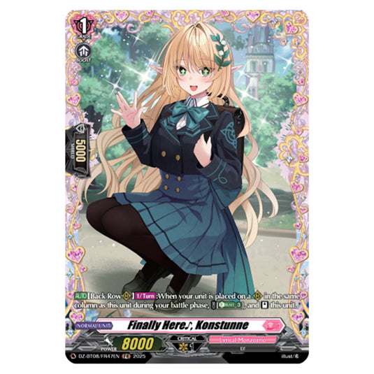 It's Finally Here♪, Konstunne DZ-BT08/FR47EN card from the Cardfight!! Vanguard set Knights 0f Rebirth