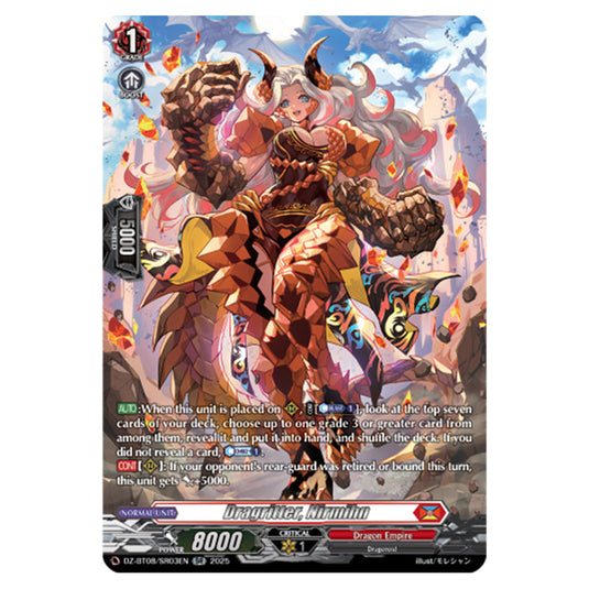 Dragritter, Bishara DZ-BT08/SR03EN card from the Cardfight!! Vanguard set Knights 0f Rebirth