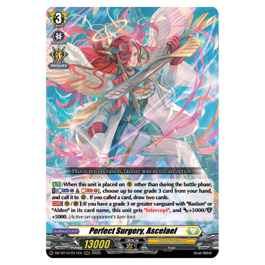 Perfect Surgery, Ascelael DZ-BT10/011EN card from the Cardfight!! Vanguard set Dragonsoul Resonance