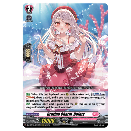 Grazing Charm, Dainty DZ-BT10/017EN card from the Cardfight!! Vanguard set Dragonsoul Resonance
