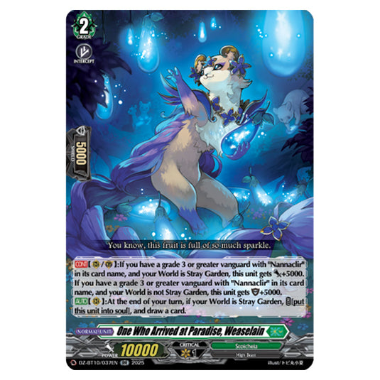 One Who Arrived at Paradise, Weaselain DZ-BT10/037EN card from the Cardfight!! Vanguard set Dragonsoul Resonance