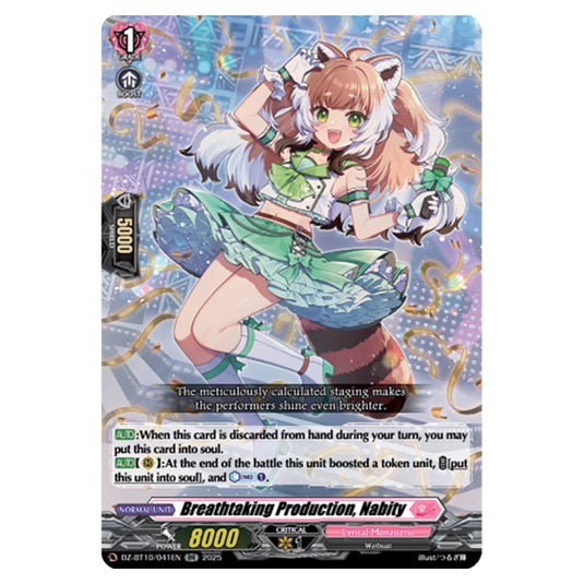 Breathtaking Production, Nabity DZ-BT10/041EN card from the Cardfight!! Vanguard set Dragonsoul Resonance