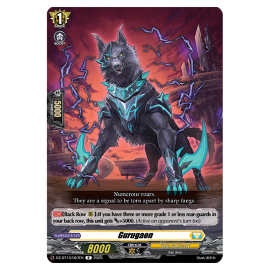 Gurugaon DZ-BT10/057EN card from the Cardfight!! Vanguard set Dragonsoul Resonance