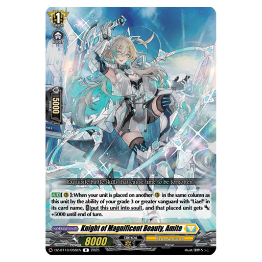 Knight of Magnificent Beauty, Amite DZ-BT10/058EN card from the Cardfight!! Vanguard set Dragonsoul Resonance