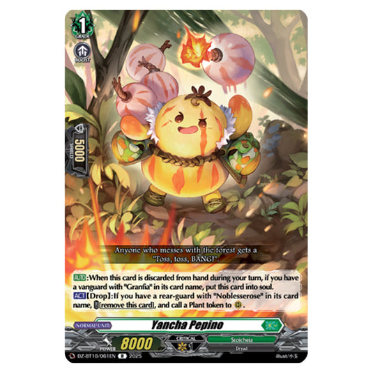 Yancha Pepino DZ-BT10/061EN card from the Cardfight!! Vanguard set Dragonsoul Resonance