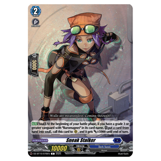 Sneak Stalker DZ-BT10/079EN card from the Cardfight!! Vanguard set Dragonsoul Resonance