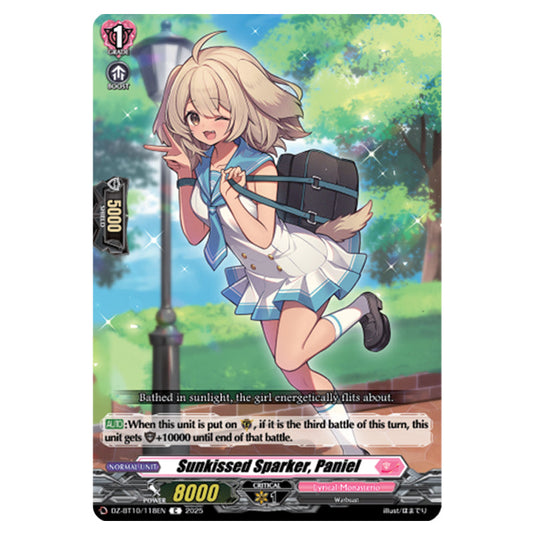 Sunkissed Sparker, Paniel DZ-BT10/118EN card from the Cardfight!! Vanguard set Dragonsoul Resonance