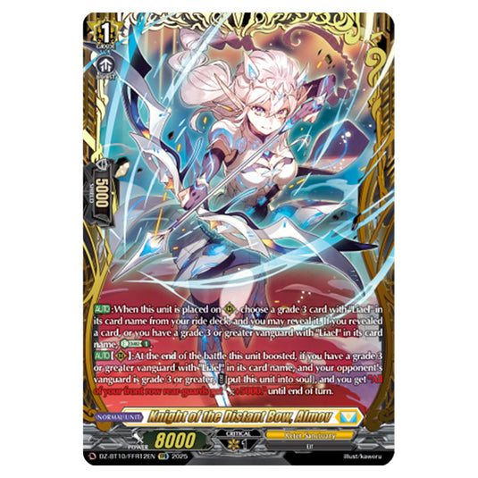 Knight of the Distant Bow, Almov DZ-BT10/FFR12EN card from the Cardfight!! Vanguard set Dragonsoul Resonance