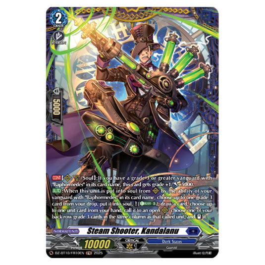 Steam Shooter, Kandalanu DZ-BT10/FR10EN card from the Cardfight!! Vanguard set Dragonsoul Resonance