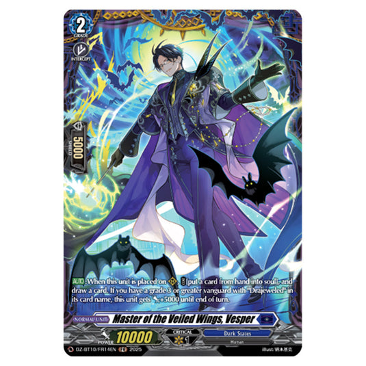 Master of the Veiled Wings, Vesper DZ-BT10/FR14EN card from the Cardfight!! Vanguard set Dragonsoul Resonance