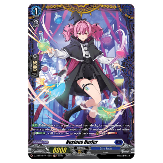 Noxious Hurler DZ-BT10/FR16EN card from the Cardfight!! Vanguard set Dragonsoul Resonance