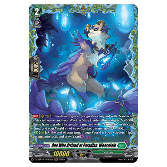 One Who Arrived at Paradise, Weaselain DZ-BT10/FR35EN card from the Cardfight!! Vanguard set Dragonsoul Resonance