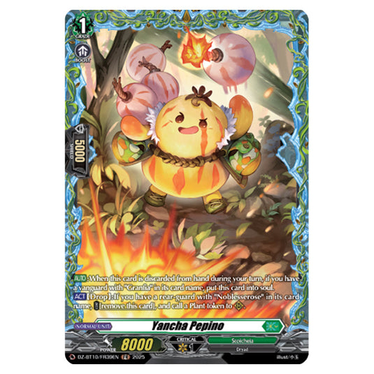 Yancha Pepino DZ-BT10/FR39EN card from the Cardfight!! Vanguard set Dragonsoul Resonance