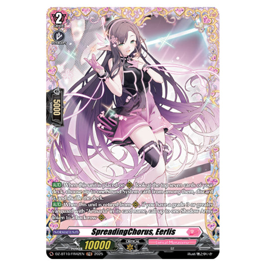 SpreadingChorus, Eerlis DZ-BT10/FR42EN card from the Cardfight!! Vanguard set Dragonsoul Resonance