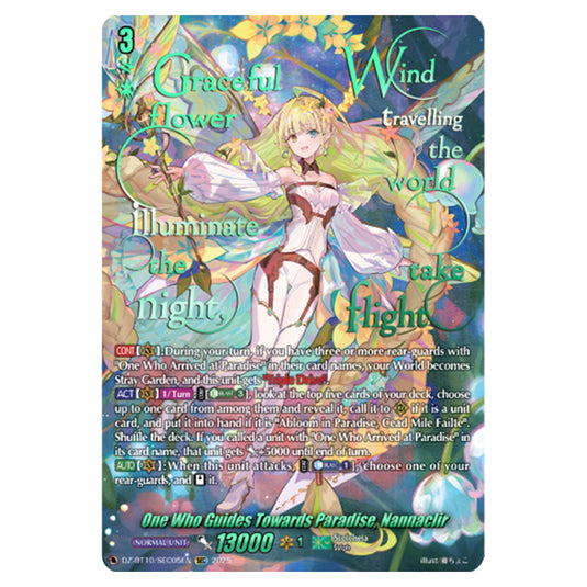 One Who Guides Towards Paradise, Nannaclir DZ-BT10/SEC05EN card from the Cardfight!! Vanguard set Dragonsoul Resonance