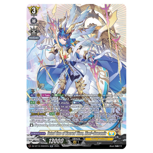 Fated One of Sacred Time, Liael=Draconis DZ-BT10/SR22EN card from the Cardfight!! Vanguard set Dragonsoul Resonance