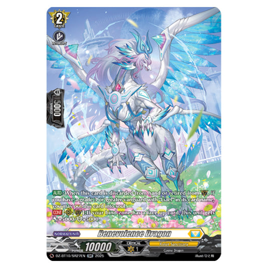 Benevolence Dragon DZ-BT10/SR27EN card from the Cardfight!! Vanguard set Dragonsoul Resonance