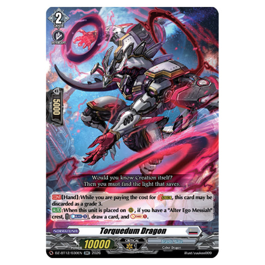 Torquedum Dragon DZ-BT12/030EN card from the Cardfight!! Vanguard set Chasm of Lost Souls