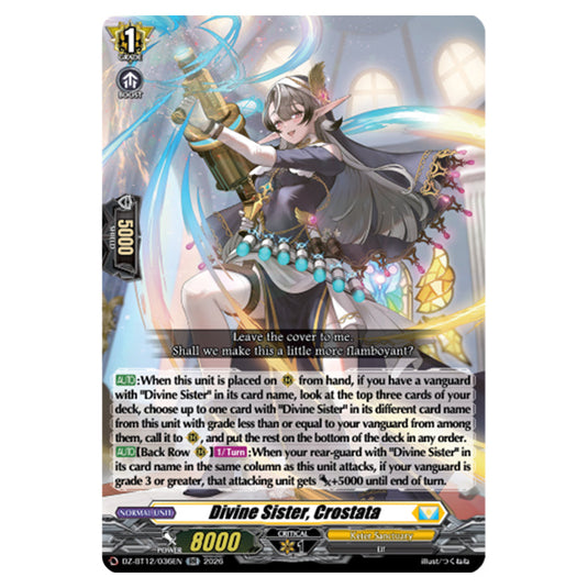 Divine Sister, Crostata DZ-BT12/036EN card from the Cardfight!! Vanguard set Chasm of Lost Souls