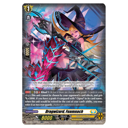 Dragwizard, Fuamnach DZ-BT12/037EN card from the Cardfight!! Vanguard set Chasm of Lost Souls