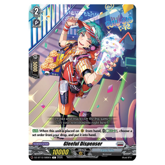 Gleeful Dispenser DZ-BT12/089EN card from the Cardfight!! Vanguard set Chasm of Lost Souls