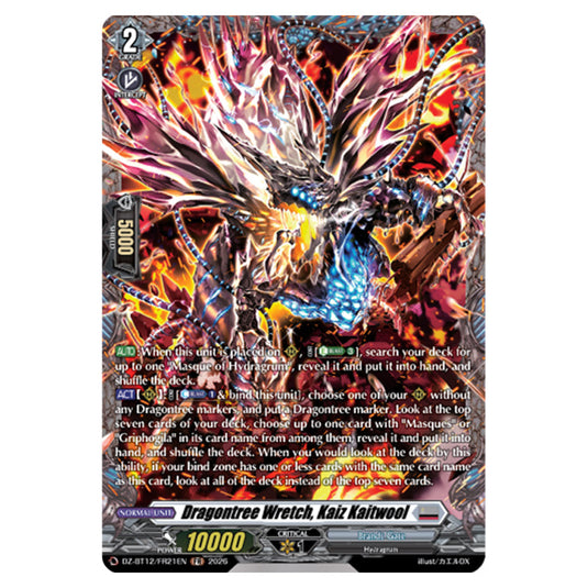 Dragontree Wretch, Kaiz Kaitwool DZ-BT12/FR21EN card from the Cardfight!! Vanguard set Chasm of Lost Souls