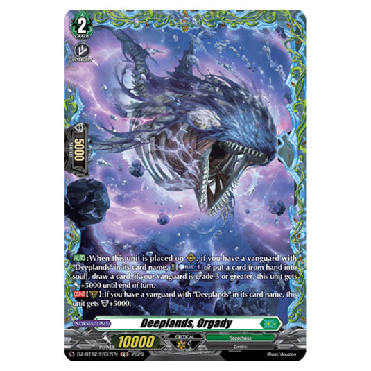 Deeplands, Orgady DZ-BT12/FR37EN card from the Cardfight!! Vanguard set Chasm of Lost Souls